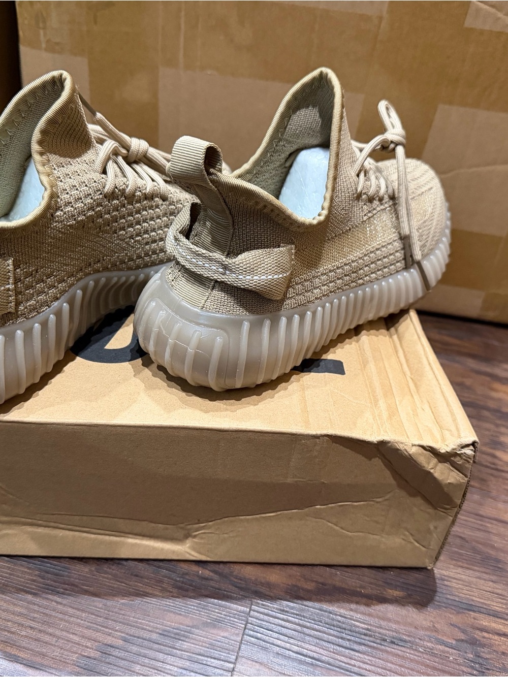 adidas Kids Knit Sneakers - Beige/Tan
